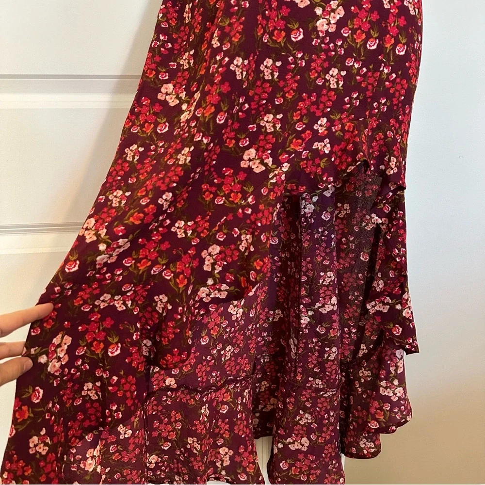 Crystal Doll Red Floral Dress Size Small